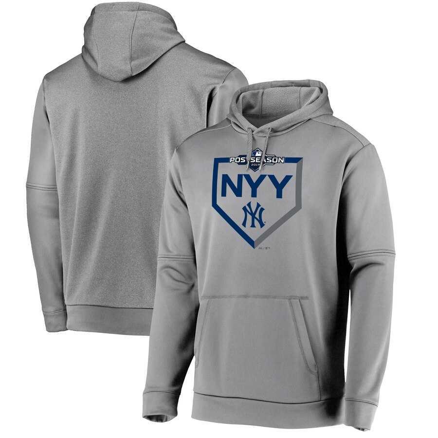 Men's New York Yankees Majestic 2019 Postseason Dugout Authentic Pullover Hoodie Gray,We sell and wholesale Men's New York Yankees Majestic 2019 Postseason Dugout Authentic Pullover Hoodie Gray on line form chian!